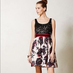 Anthropologie Brushstrokes Blossoms Dress